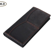 JMD новое поступление черный прямоугольник мода натуральная кожа мужской кошелек 8059A