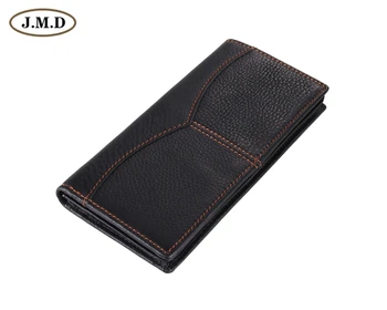 

JMD New Arrival Black Rectangle Fashion Genuine Leather Men's Wallet purse 8059A