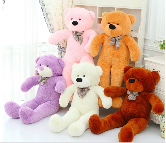 60 см 80 100 120 Гигантский Большой Мишка Тедди Kawaii Плюшевые строительные животные