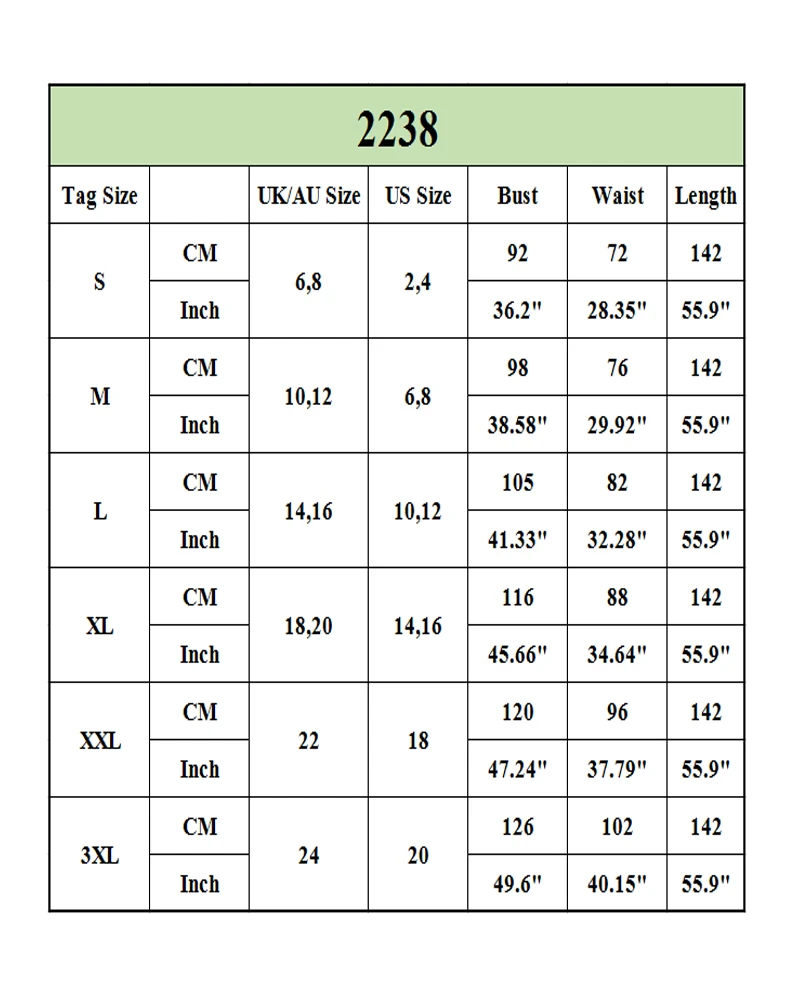 2238 size 