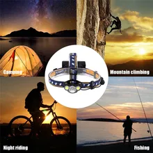 Светодиодный+ COB фары фара Перезаряжаемые Свет USB кабель для Велоспорт Отдых на природе безопасности и выживания Z0828
