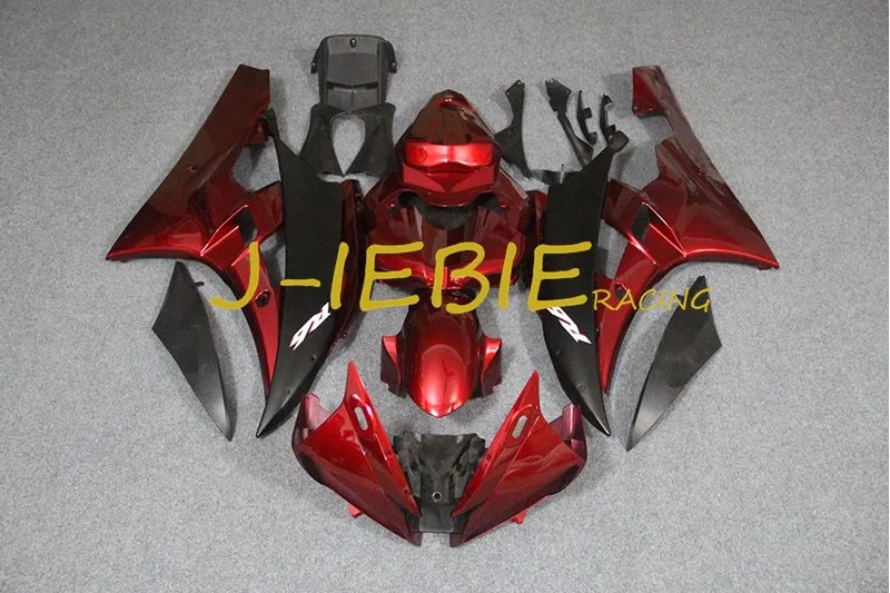 

Black red Injection Fairing Body Work Frame Kit for Yamaha YZF 600 R6 2006-2007