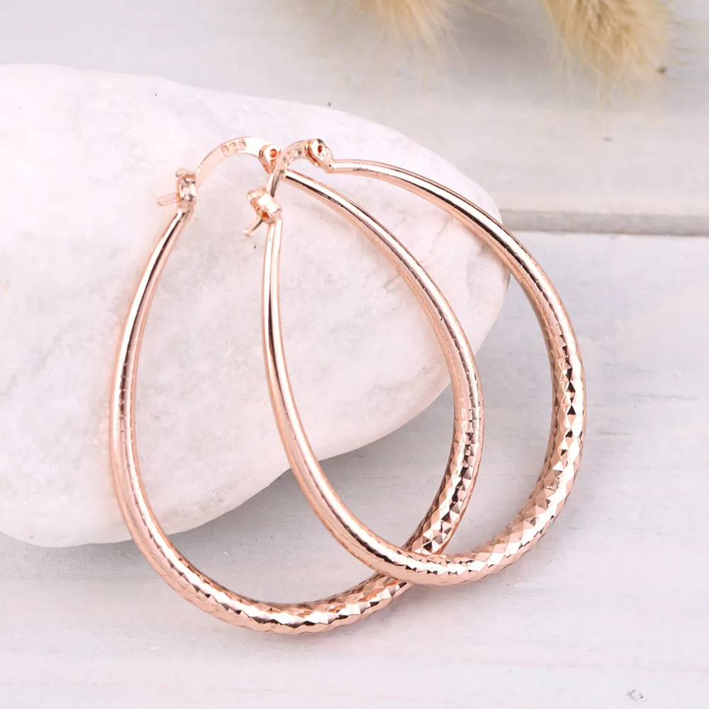 

Verzilverd Oorbellen Fashion Verzilverd Sieraden Mooie Grote Cirkel Oorringen Kwaliteit Solid U Vorm Earrings Bijoux