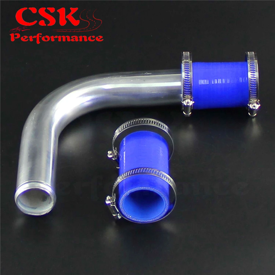 90 Degree 38mm 1.5" Aluminum Turbo Pipe Piping Tube + Silicone hose