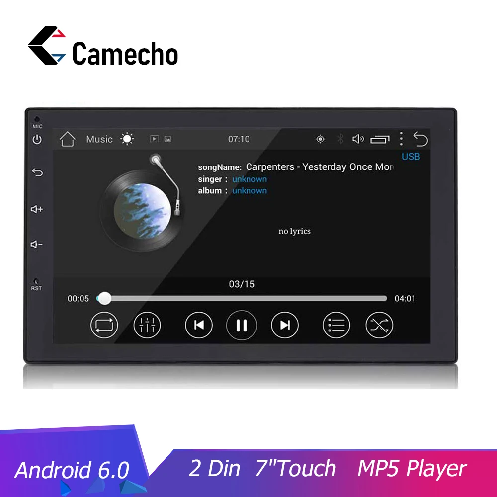 Camecho 7 &quot2 Din универсальный автомобильный радиоприемник сенсорный экран GPS