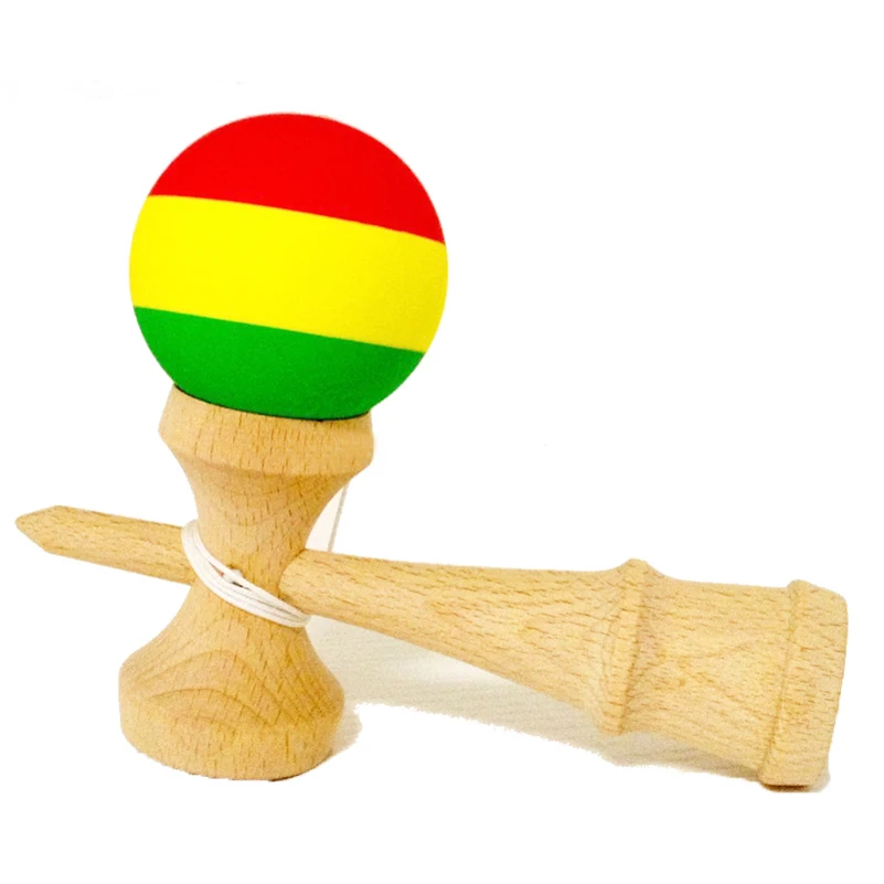 Скраб три цвета деревянная кендама игрушка Профессиональный Kendamas жонглирование
