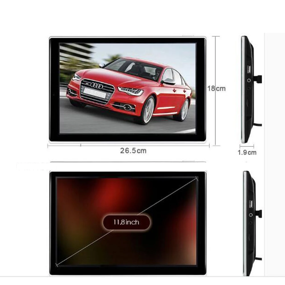 Excellent Car Television Active Headrest With Monitor For Porsche Panamera Android Rear Seat Entertainment System Support 4K HD Playback 8