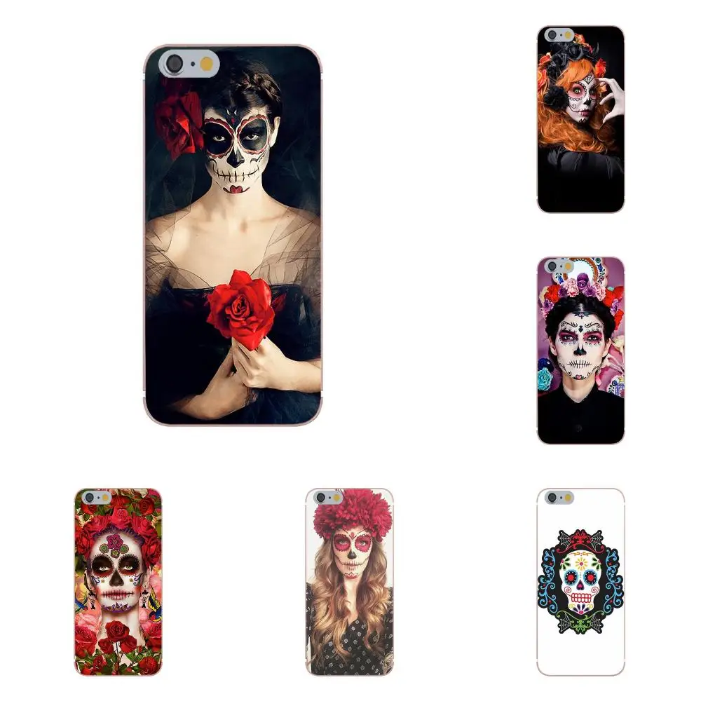 Oedmeb Catrina Mode Fete Des Morts Mexique для iPhone 4S 5S 5C SE 6S 7 8 Plus X Galaxy Note 5 6 S9 + Grand Core Prime Alpha | Мобильные