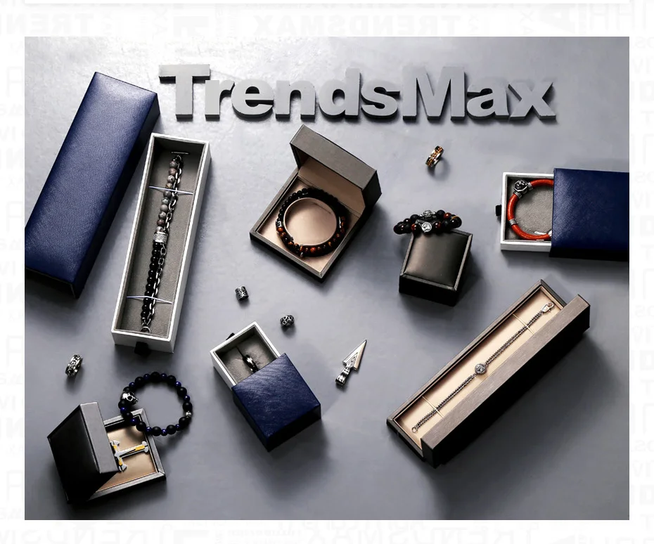Trendsmax мужской браслет из нержавеющей стали подвеска Лев коробка звено цепи браслет ручной работы браслеты мужские ювелирные изделия подарки для мужчин DBM02