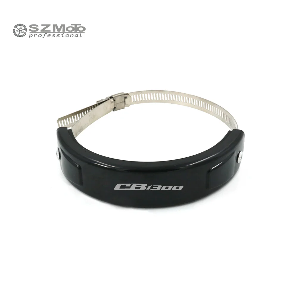 

For HONDA cb1300 1300 Silencer Round Oval Exhaust Protector Can Cover SILICONE Motorcycle Scope 100MM-140MM Protect LOGO Black