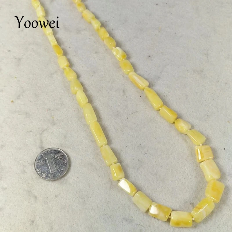 

Yoowei 60cm 19.6g Natural Amber Necklace for Women Wedding Party Gift Precious Stone Irregular Baltic Amber Jewelry Wholesale