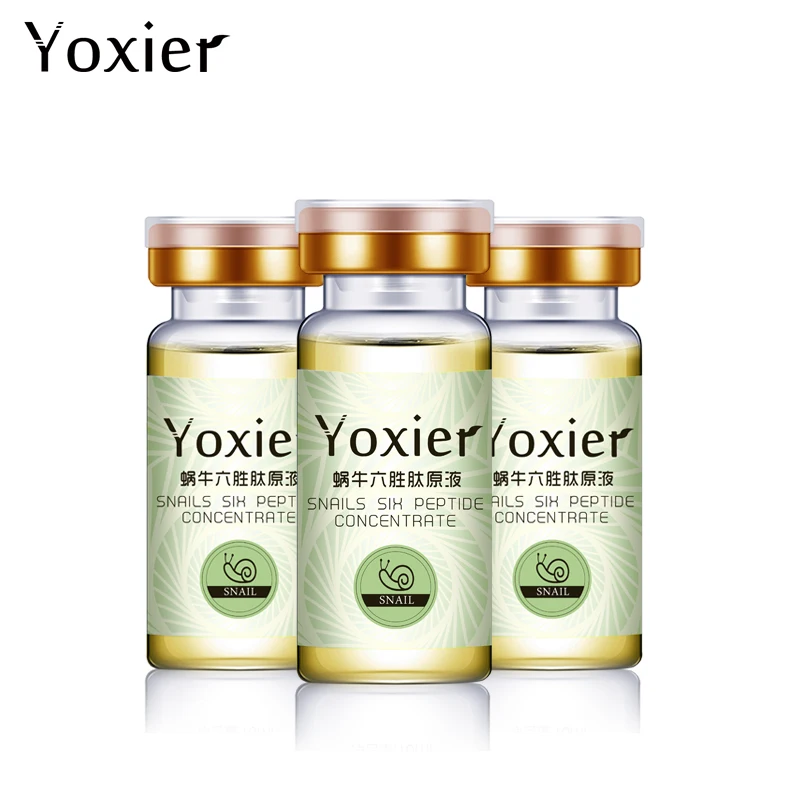 

3PCS/LOT Anti-Aging Snails Six Peptide Concentrate Face Care Hyaluronic Acid Moisturizing Skin Care Serum Snail Pure Extract