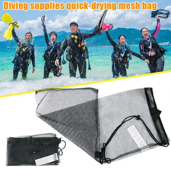 Быстросохнущая сумка для подводного плавания с кулиской для водных видов спорта, маска для подводного плавания, ласты, упаковочные