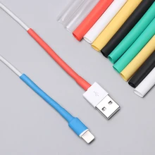 12 шт. защитная трубка для кабеля чехол USB зарядное устройство шнур провод Органайзер термоусадочная трубка рукав для iPad iPhone 5 6 7 8 X XR XS