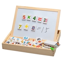 Деревянная цифровая Магнитная игрушка-головоломка с алфавитом, деревянная доска для рисования, обучающая игрушка для детей, подарок на Рождество