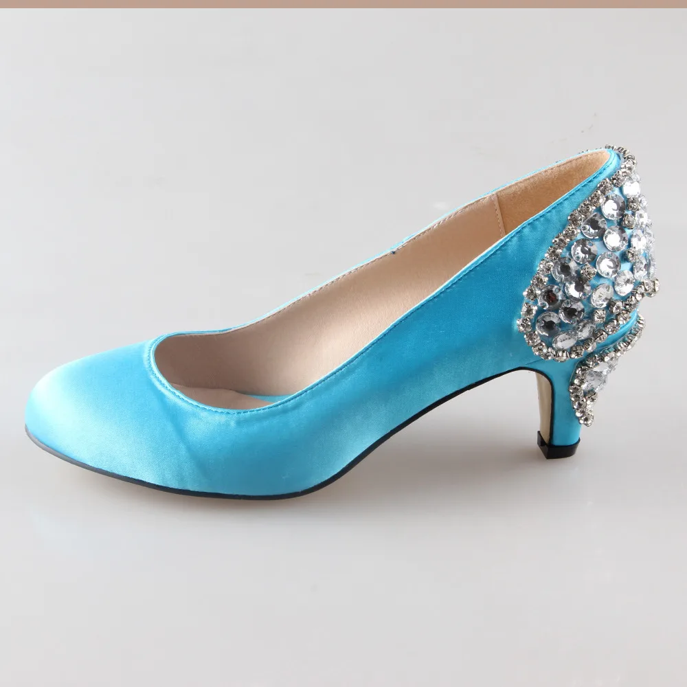 aqua satin heels