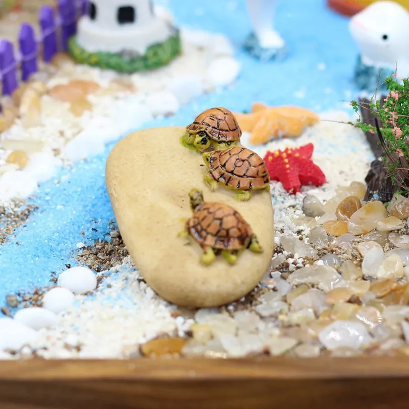 

10pcs Simulation turt style Small ornaments Moss Micro landscape Aquarium DIY Resin decorations Figurines and Miniatures BJ04