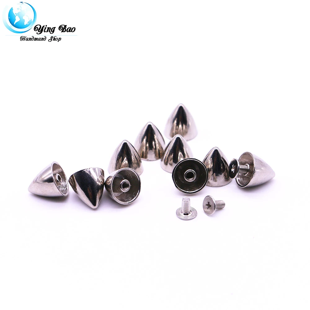 20sets/pack 12mm (Diameter), 12mm (Height)  metal prongs Silver Colors stud rivets B-19