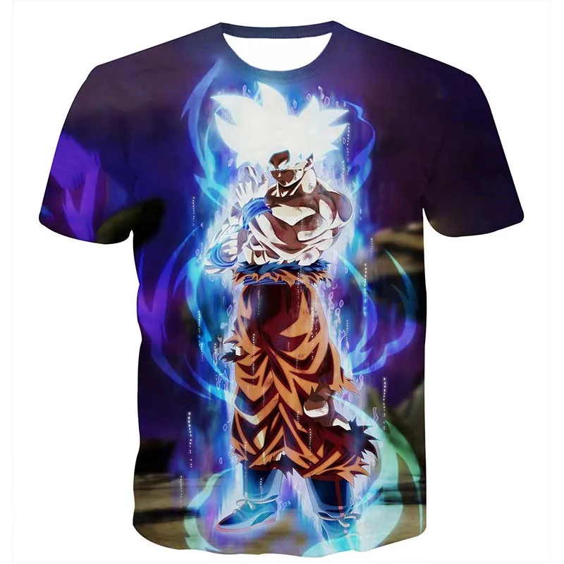 Dragon Ball Z Футболка мужская летняя 3D печать Супер Saiyan Son Goku God Black Zamasu Vegeta Драконий жемчуг футболки повседневные топы футболки