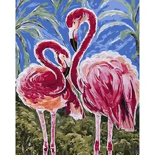 DIY Фламинго животные ручная роспись без рамки по номерам картина маслом домашний декор