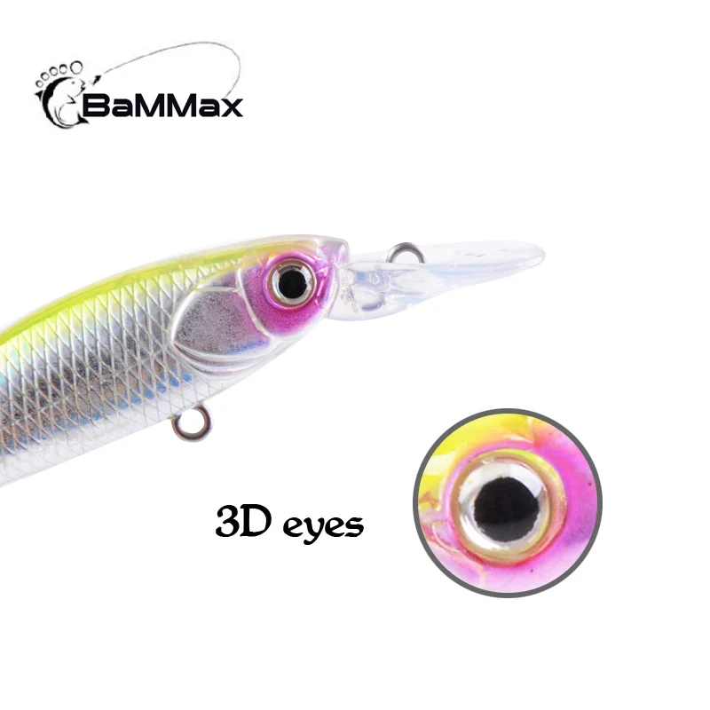 Bammax fishing lure 1pcs 4.4g 7cm Minnow Wobblers Crankbait Hard bait Artificial 3D Eyes Winter Fishing Tackle Pesca Plastic Bammax fishing lure 1pcs 4.4g 7cm Minnow Wobblers Crankbait Hard bait Artificial 3D Eyes Winter Fishing Tackle Pesca Plastic