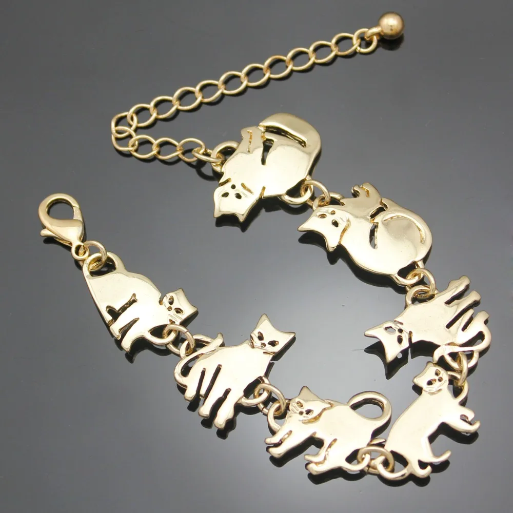 Bastet кошка котенок Pet очаровательные звенья цепи браслеты для женщин браслеты подарок вечерние индийские ювелирные изделия Pulseira Feminina дропшиппинг