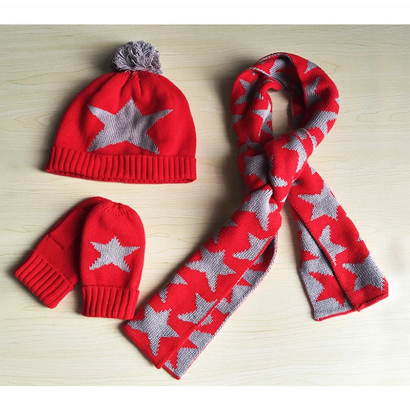 Childrens red hat and scarf Clearance