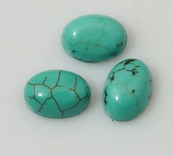 

8x6x4mm Oval Turquoise Cabochons DarkTurquoise jewelry making diy natural stone cabochon for earrings marking