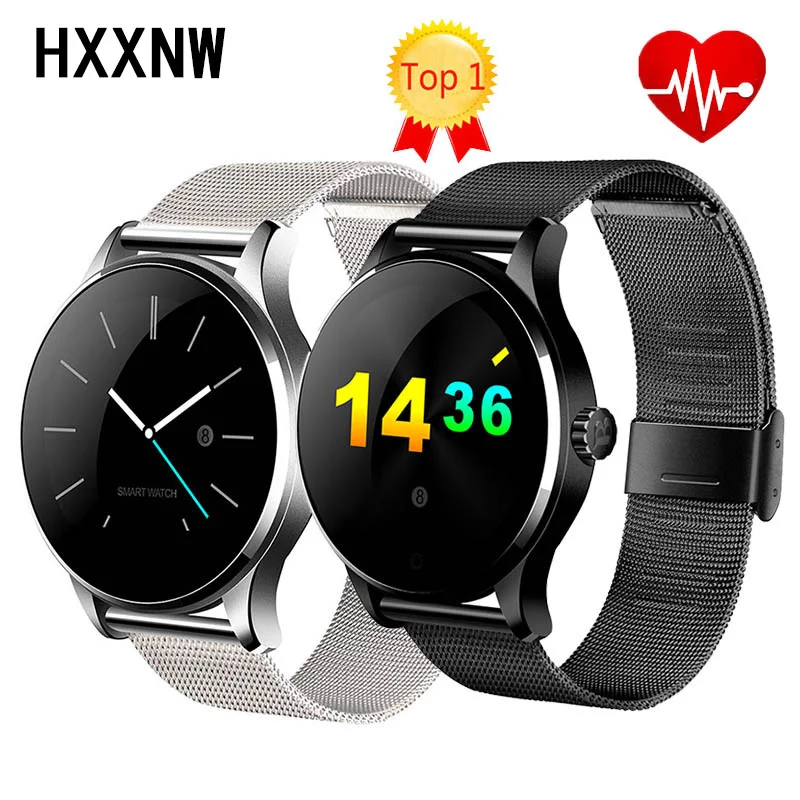 Hxxnw K88H Смарт-часы Круглый Экран Поддержка монитор сердечного ритма Bluetooth Смарт