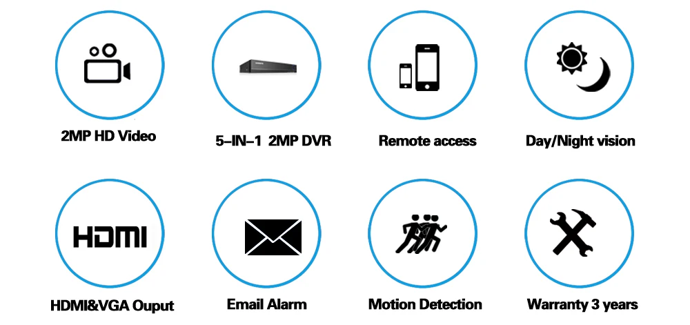 HD 2MP товары теле и видеонаблюдения CCTV системы 4CH Full HD 1080p HD AHD DVR комплект P 4*1080 P черный камера Крытый безопасности