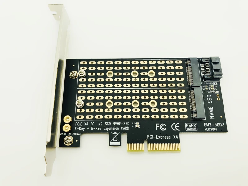 M.2 NVMe SSD NGFF для PCI-E 3,0X4 адаптер рейзер M ключ B Ключ PCI Express 3,0 NVME m.2 SSD M2 SATA NGFF конвертер пост карта Райзер