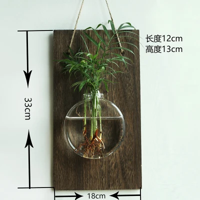 Подвесная стеклянная ваза, подвесной горшок, контейнер, украшение на стену, на стену, на роль литературных гидропонных растений - Цвет: circular