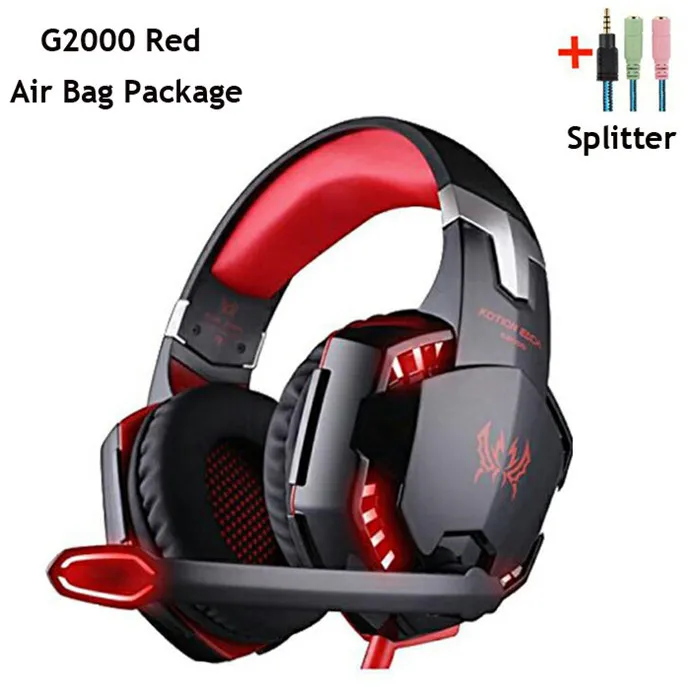 G2000 RED CABLE G2000 G4000 G9000 Игровые наушники проводные наушники с глубоким басом с микрофоном светодиодный светильник наушники для PS4 ноутбук Xbox PC Gamer - Цвет: G2000 RED CABLE