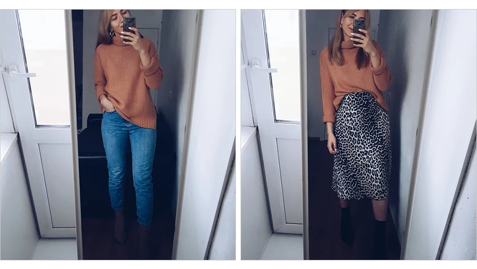 FREE SHIPPING Pullover Women's Jumper Turtleneck Red Sweater Jumper Warm Christmas Sweater thick Winter Cable Knitted Oversized Sweater JKP2321