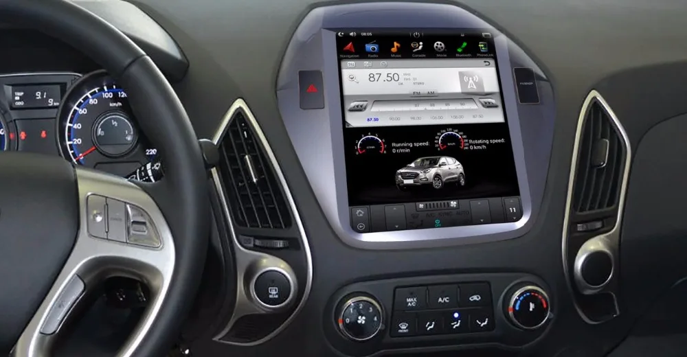 Best Vertical Screen Tesla Style 10.4 Inch Car Dvd Player GPS Radio For Hyundai Tucson/ix35 Multimedia Android 4G 2010-2014 Camera 4