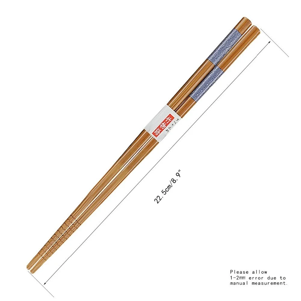 5 Pairs Chopsticks Natural Bamboo Sushi Food Chopsticks Chinese (7)