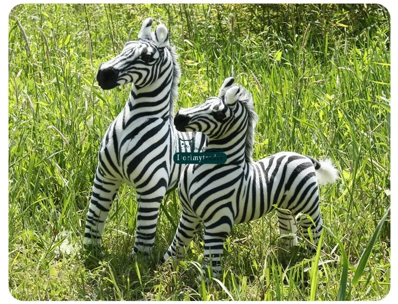 Dorimytrader Cute New 110cm Large Soft Emulational Forest Animal Zebra Plush Toy 43'' Big Stuffed Zebra Doll Photography Props DY60800 (14)