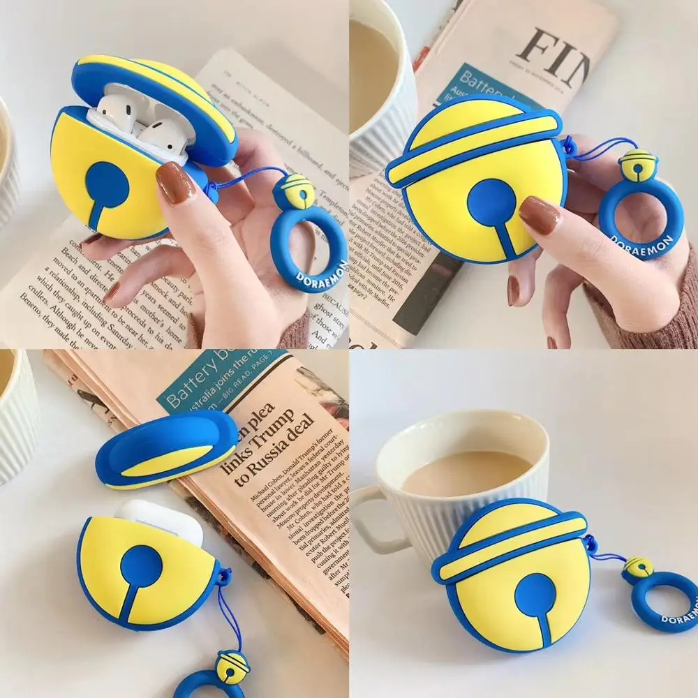 

3D Wonderful Sounds Small Rings Wireless Bluetooth Headset Silicone Case For Airpods Earphne Protective Case Shockproof cases