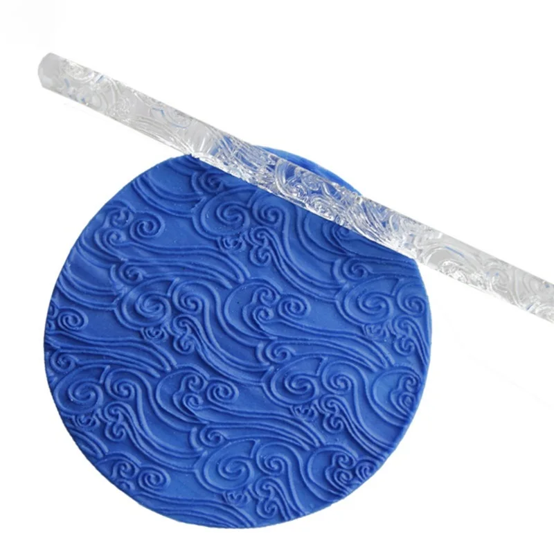 Текстура тисненый акриловый Скалка различные конструкции для Торта Глазурь украшения инструменты