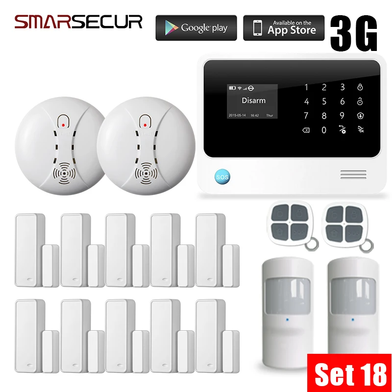 Etiger G90B Plus WiFi 3G GSM Alarm System Sensor English Spansih Russian Voice Android IOS App Smart Home