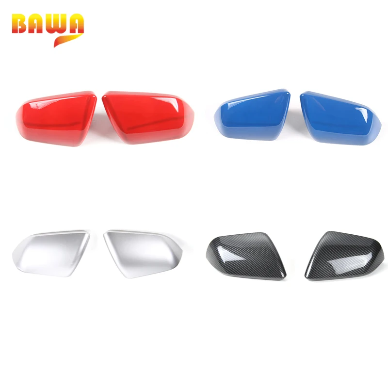 

HANGUP Car Side Rearview Mirror Decoration Cover Trim ABS Exterior Accessories For Ford Mustang USA Standard 2015 Up Car Styling