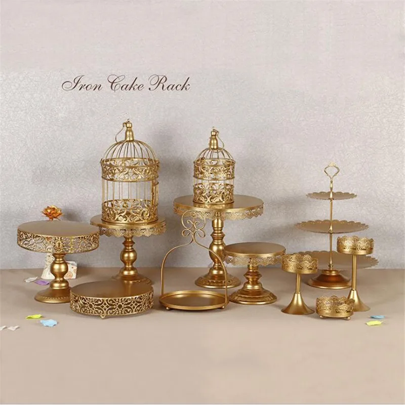 

1PC DIY Cake Stands Muffin Cup Stainless Steel for Cake Display Wedding Birthday White Carousel Cake Stands
