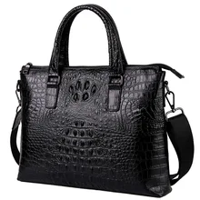 Сумка для ноутбука из натуральной кожи с узором «крокодиловая кожа», мужская сумка-мессенджер из коровьей кожи на плечо, бизнес-документ, мужская сумка, новинка