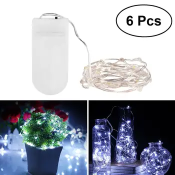

6 PCS LED String Lights Fairy Lights 2M 20 LED Battery Powered Waterproof Lights for Christmas Holiday Party Wedding Decoration