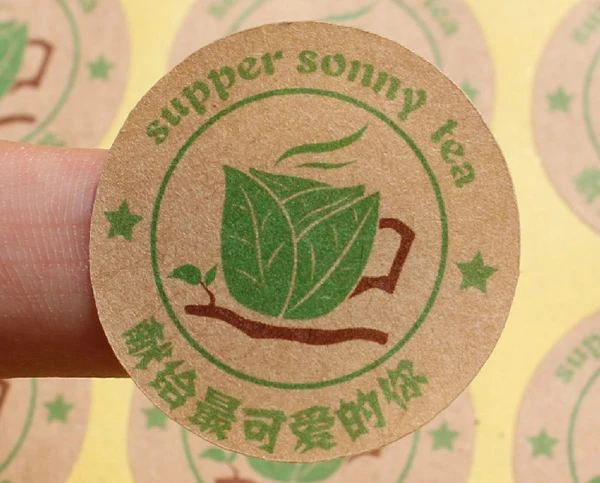 

Пользовательский логотип, коричневая крафт-этикетка, печать, крафт-наклейка, заказ в соответствии с вашими потребностями