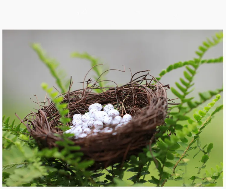 1PC Micro Fairy Garden Decoration Miniature Figurine Toys Crafts DIY Accessories Artificial Birds Nest Simulation Eggs KS 041 | Дом и сад
