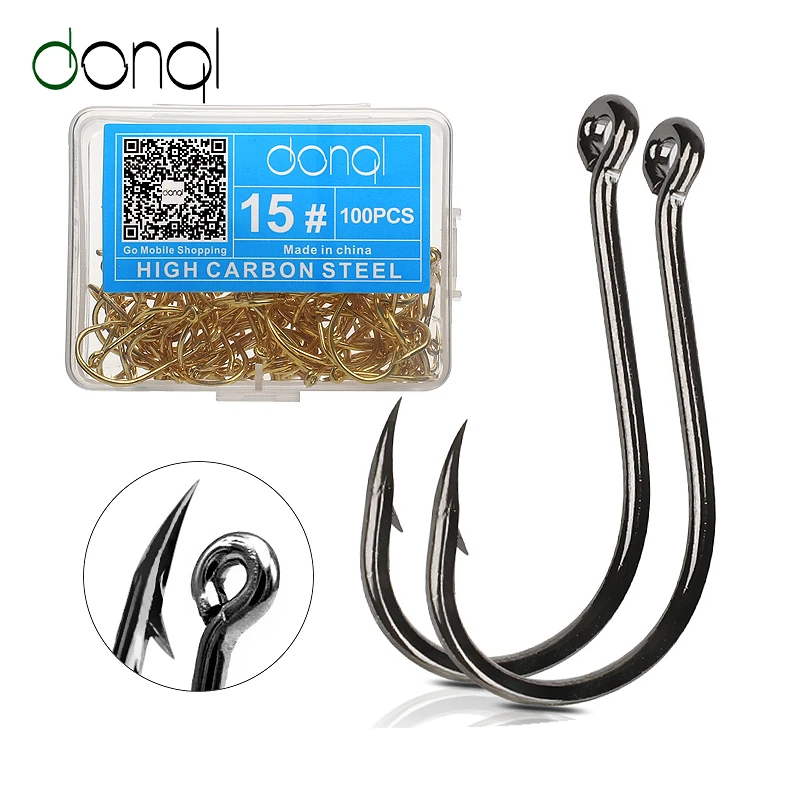 100Pcs Carbon Steel Fishing Hooks Set Fishhook Fly Fishing Jig Barbed Carp Hooks 100Pcs Carbon Steel Fishing Hooks Set Fishhook Fly Fishing Jig Barbed Carp Hooks