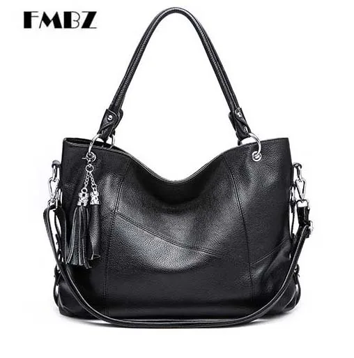 

2019 new genuine leather bags for women Simple women handbags first layer of Leather Lychee Leather Big Bag leather bags women