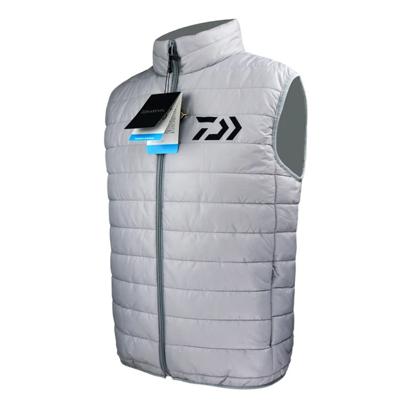 

2017 Fishing Coat Cotton Waistcoat Keep Warm Breathable Autumn And Winter Vest Light Lightweight Duck Jacket L-3XL