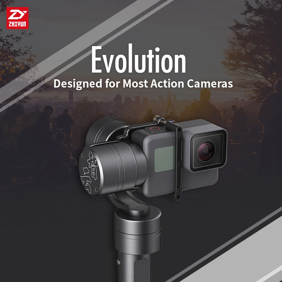 Zhiyun Z1 Evolution 3-х позиционный ручной карданный стабилизатор для экшн-камеры GoPro Hero 4 5 XiaoYi/дополнительный монитор Камера PK Hohem Isteady Pro